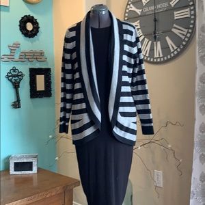 Grey and black cardigan